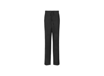 Maison Margiela Women's Wool Mohair Trousers "Dark Avion"