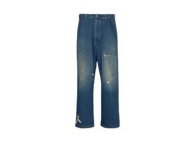Maison Margiela Distressed Jeans "Greencast Indigo"