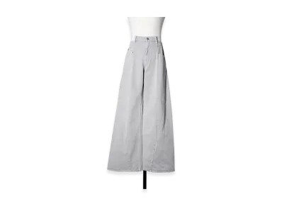 Maison Margiela Bias Cut Wide Flare Denim Pants "Light Gray"
