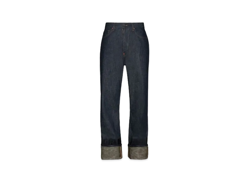 Maison Margiela Lacquered Turn Up Jeans "Navy"