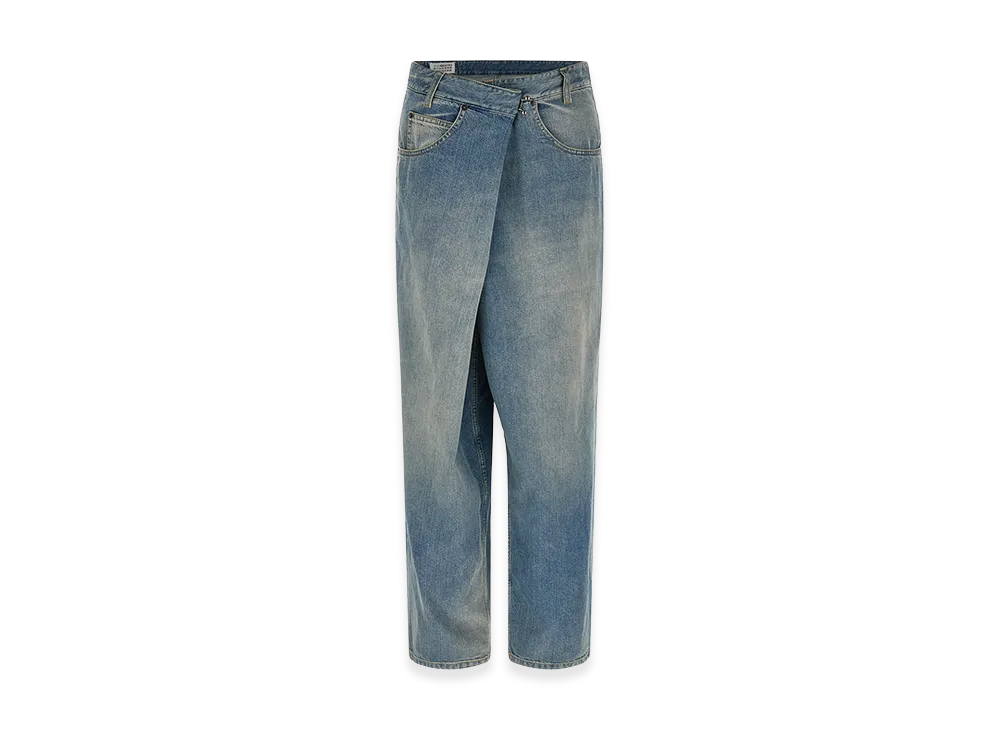 Maison Margiela Women's Wrap Asymmetric Closure Jeans "Blue"