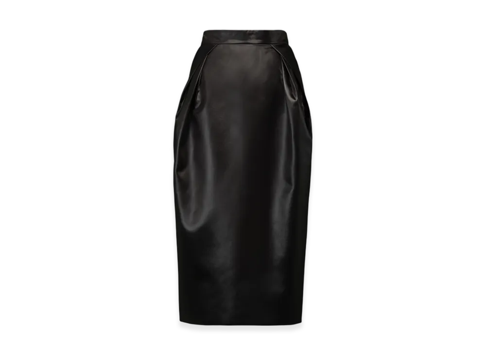 Maison Margiela Women's Cintzed Satin Skirt "Black"