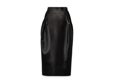 Maison Margiela Women's Cintzed Satin Skirt "Black"
