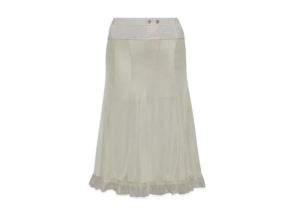 Maison Margiela Women's Anonymity of The Lining Skirt "Aloe/Beige"