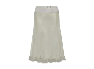 Maison Margiela Women's Anonymity of The Lining Skirt "Aloe/Beige"