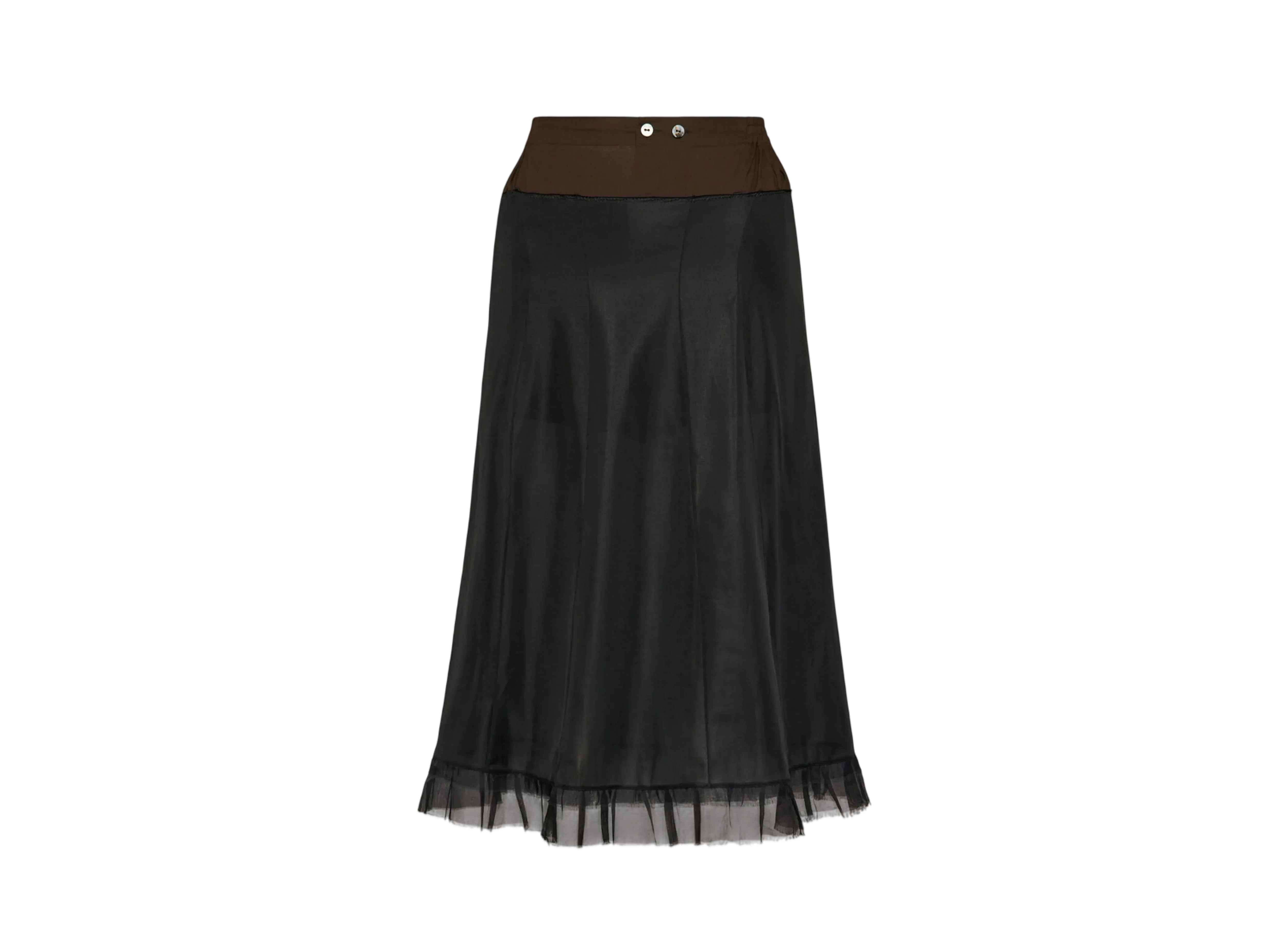 Maison Margiela Women's Anonymity Of The Lining Skirt "Anthracite Melange"