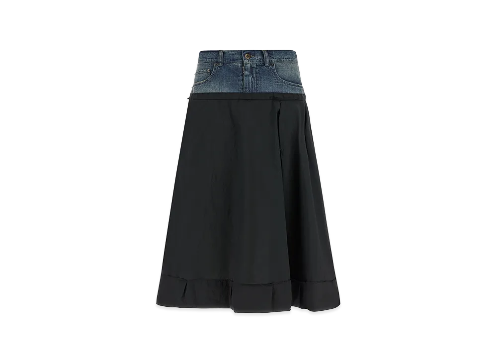 Maison Margiela Women's Denim Insert Skirt "Black"