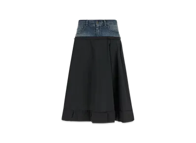 Maison Margiela Women's Denim Insert Skirt "Black"