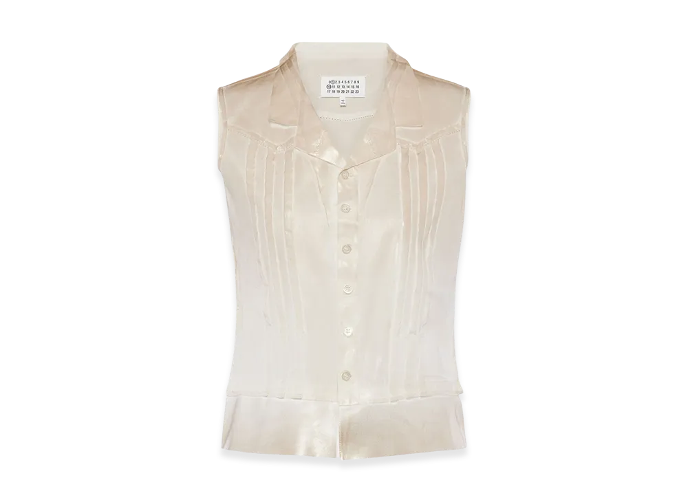 Maison Margiela Foil Sleeveless Shirt "White"