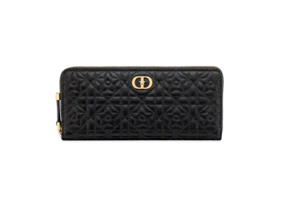 Dior Miss Caro Voyageur Slim Wallet Cannage Lambskin with Star Motif "Black"