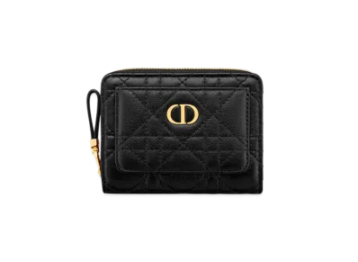 Dior Caro Acacias Wallet Supple Cannage Calfskin "Black"