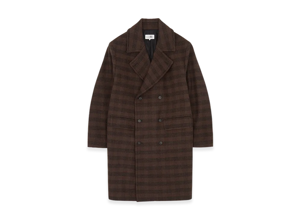 MM6 Maison Margiela Women's Check Coat "Brown/Black"
