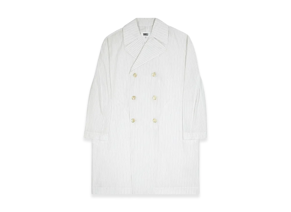 MM6 Maison Margiela Women's Double Breasted Trench Coat "White"