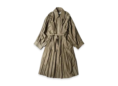 MM6 Maison Margiela Pleated Soutien Collar Coat "Khaki"