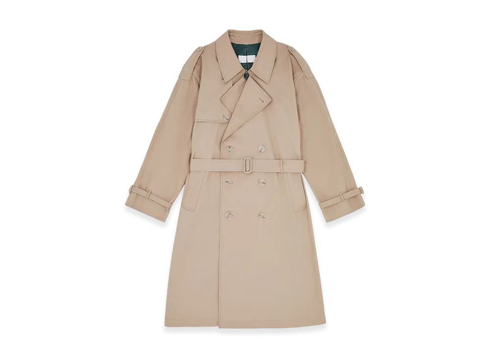 MM6 Maison Margiela Women's Twisted Trench Coat "Sand"