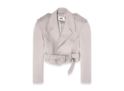 MM6 Maison Margiela Women's Felted Wool Jacket "Gray"