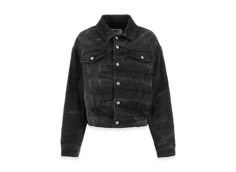 MM6 Maison Margiela Women's Stretch Denim Jacket "Black"