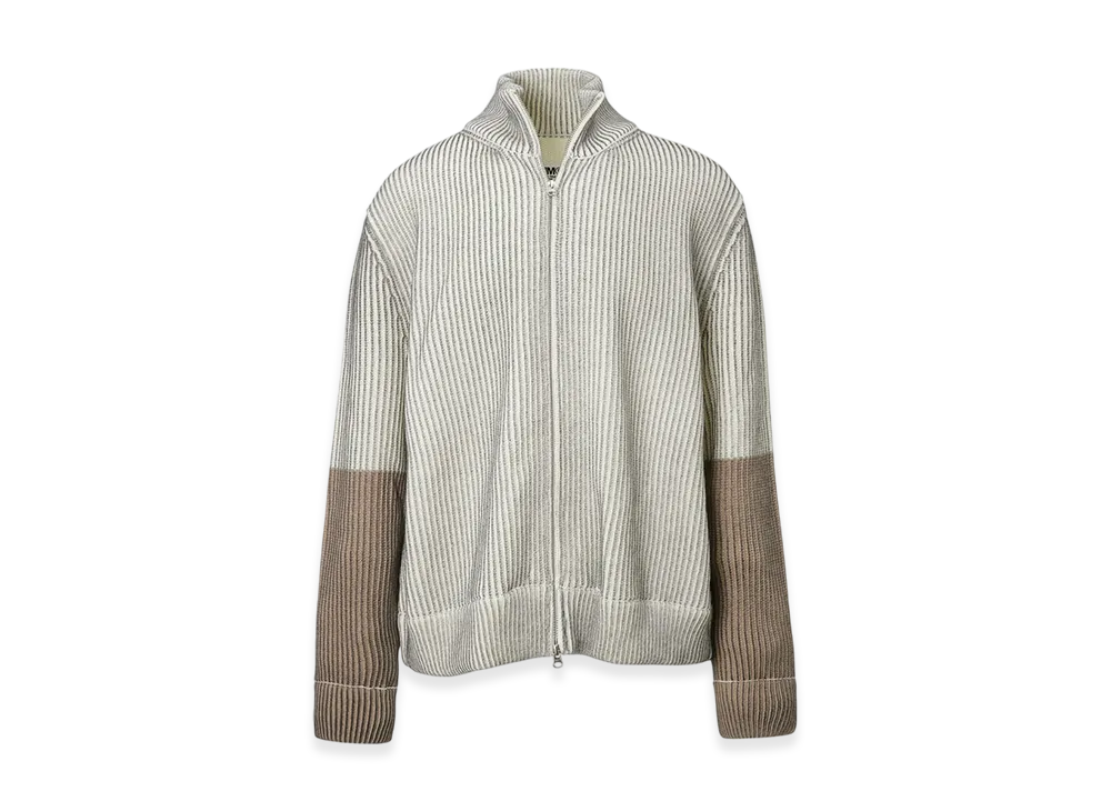MM6 Maison Margiela Men's Zip-Up Knit Blouson "Off White/Beige"