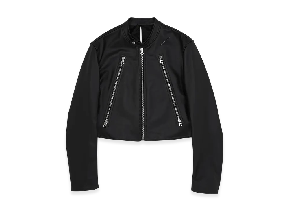 MM6 Maison Margiela Women's Twisted Leather Jacket "Black"