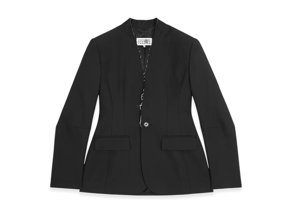 MM6 Maison Margiela Women's Collarless Suit Jacket "Black"