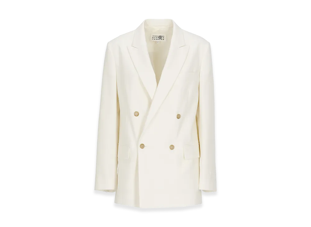 MM6 Maison Margiela Women's Double-Breasted Blazer "Beige"