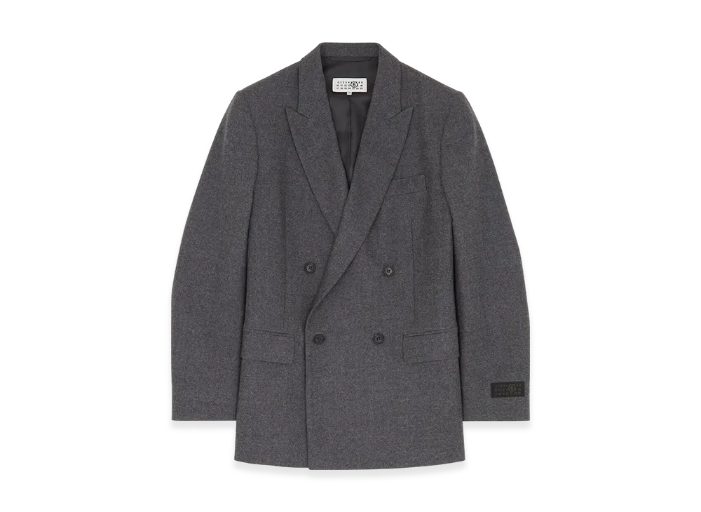 MM6 Maison Margiela Women's Wool Blazer "Dark Gray"