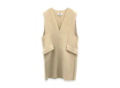 MM6 Maison Margiela Women's Wool Cashmere Vareuse Dress "Cream"