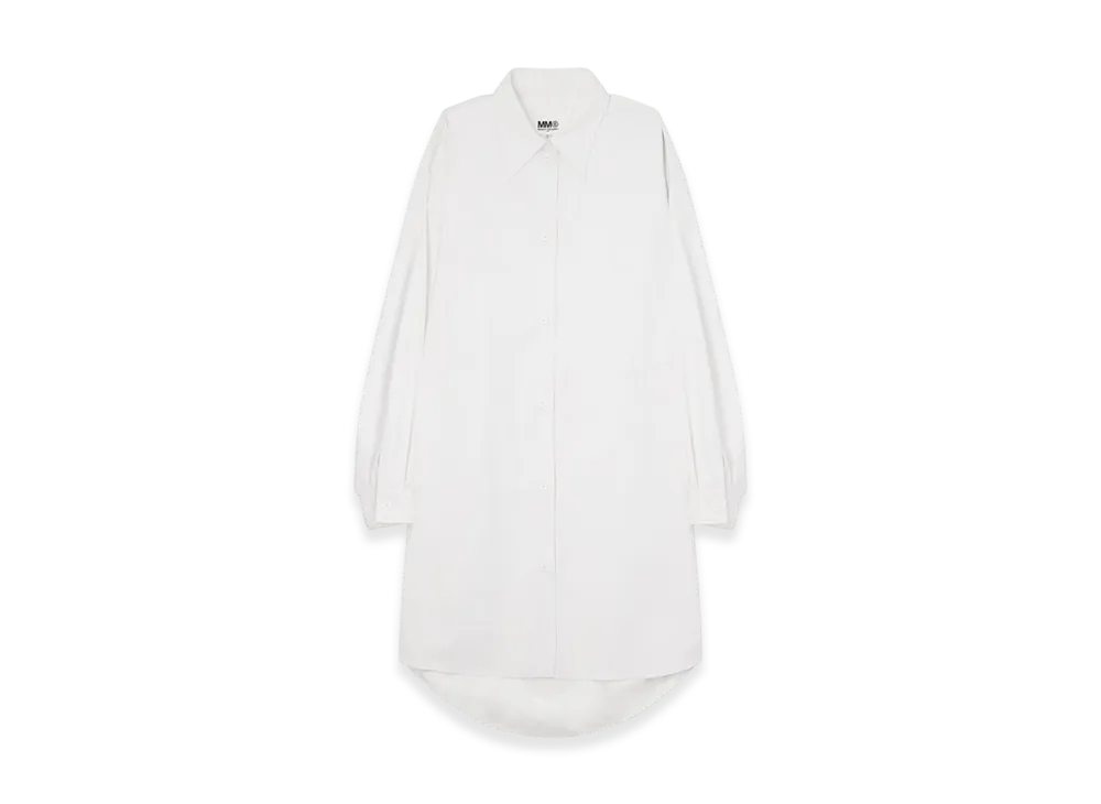 MM6 Maison Margiela Women's Coated Cotton Shirt Dress "Dirty Wash"