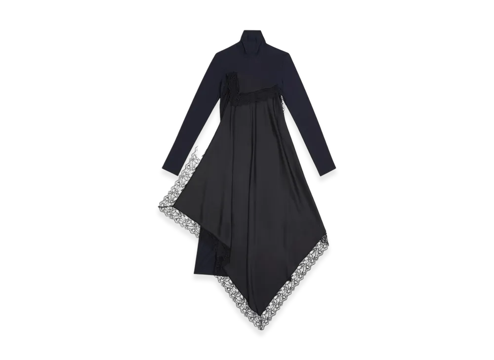 MM6 Maison Margiela Women's Long Spliced Dress "Black"