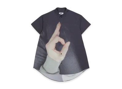 MM6 Maison Margiela Women's Hand Sign Shirt Dress "Black"