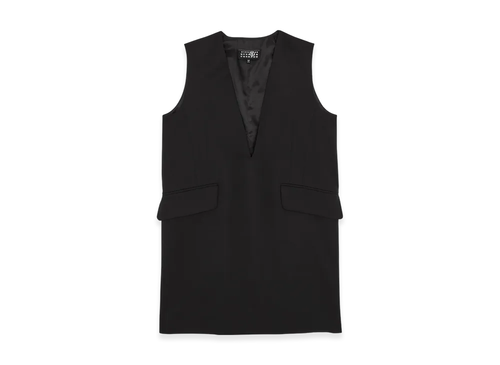 MM6 Maison Margiela Women's Tailored Wool Mini Dress "Black"