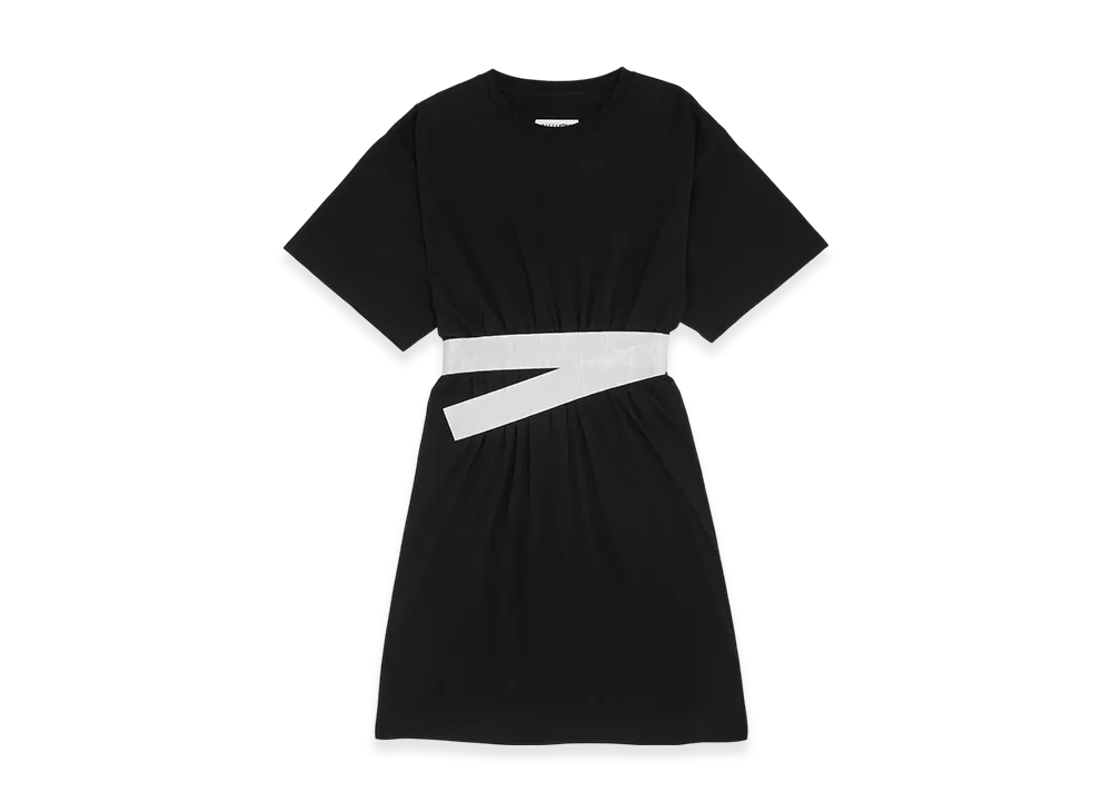 MM6 Maison Margiela Women's Taped Jersey Mini Dress "Black"