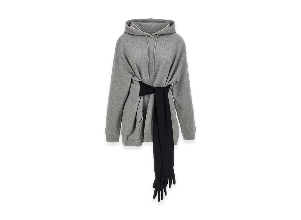 MM6 Maison Margiela Women's Hoodie Dress With Gloves "Gray"