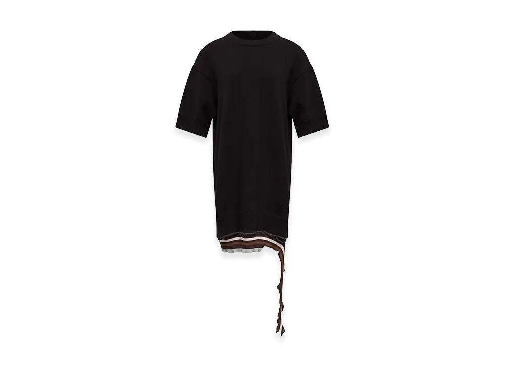 MM6 Maison Margiela Women's Short Dress With Distressed Effect "Black"