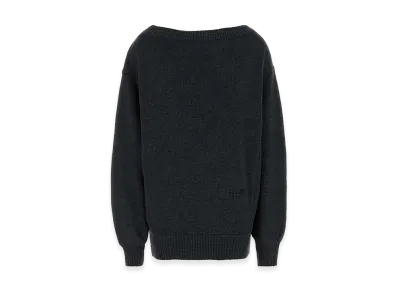 MM6 Maison Margiela Women's Wool Blend Mini Sweater Dress "Dark Gray"