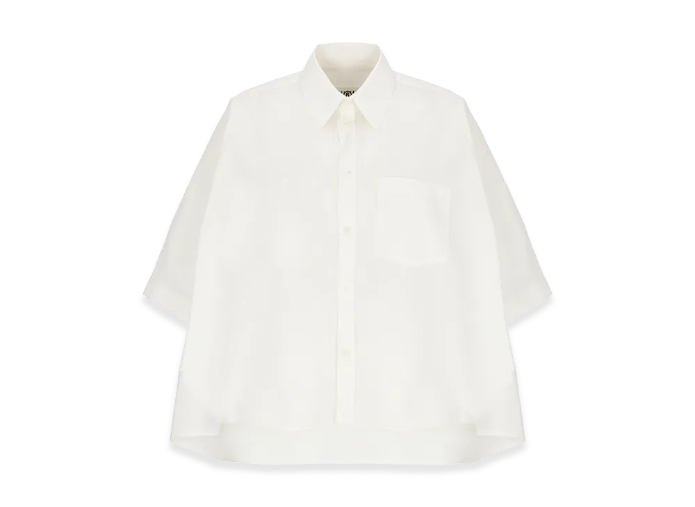 MM6 Maison Margiela Women's Cropped Shirt "White"