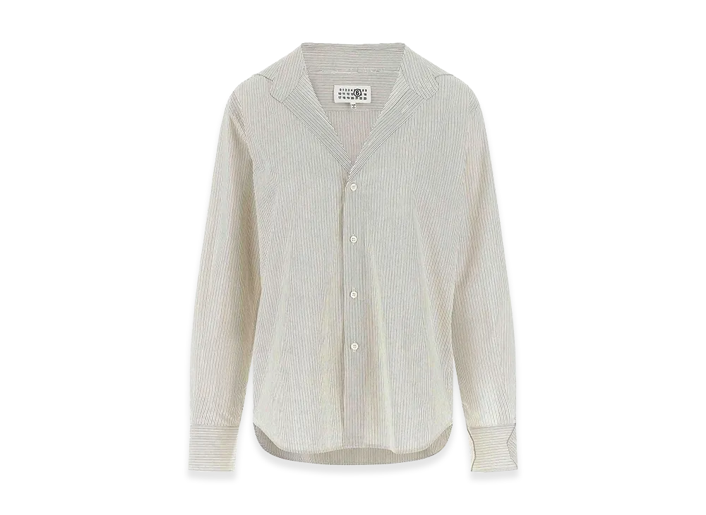 MM6 Maison Margiela Women's Trompe L'Oeil Collar Shirt "Black"