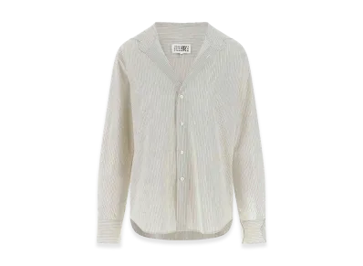 MM6 Maison Margiela Women's Trompe L'Oeil Collar Shirt "Black"