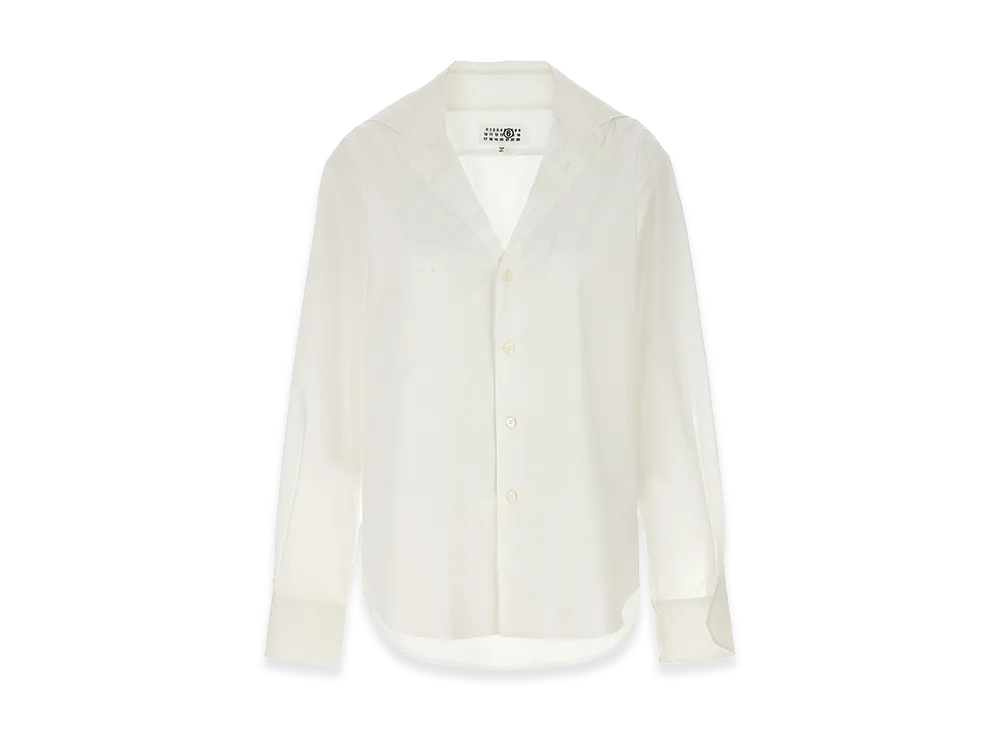 MM6 Maison Margiela Women's V-Neck Shirt "White"