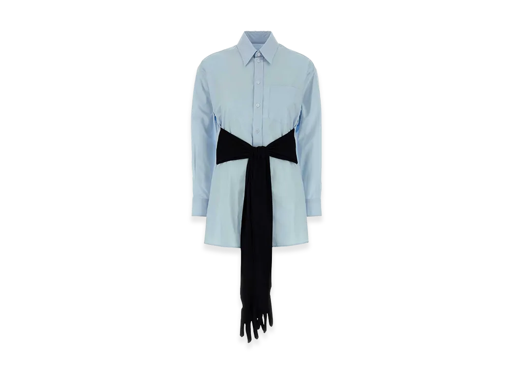 MM6 Maison Margiela Women's Light Blue Poplin Shirt "Light Blue"