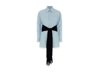 MM6 Maison Margiela Women's Light Blue Poplin Shirt "Light Blue"