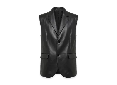 MM6 Maison Margiela Leather Vest "Black"