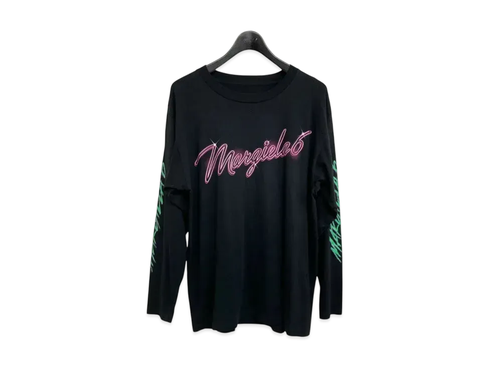 MM6 Maison Margiela Women's Long Sleeve T-Shirt "Black"