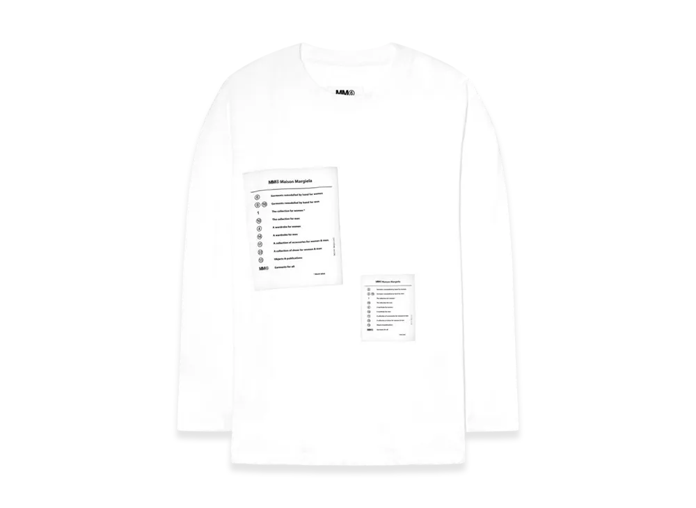MM6 Maison Margiela Women's Logo Jersey Top "White"