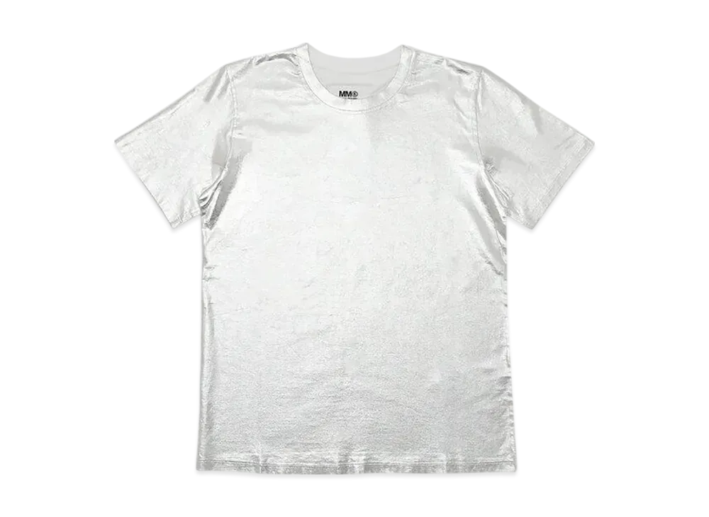 MM6 Maison Margiela Women's Short Sleeve T-Shirt "Silver/White"