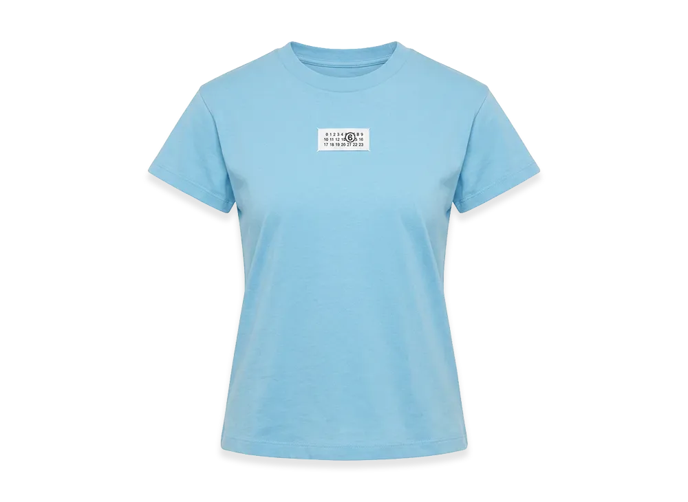 MM6 Maison Margiela Women's Mini Logo Cropped T-Shirt "Lightblue"