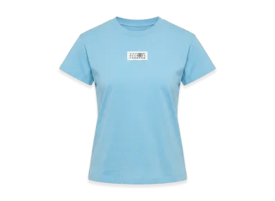 MM6 Maison Margiela Women's Mini Logo Cropped T-Shirt "Lightblue"