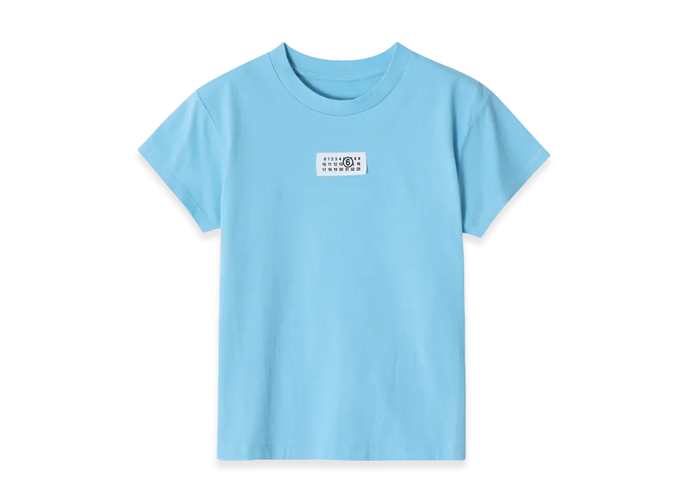 MM6 Maison Margiela Women's Numbers Logo Patch T-Shirt "Blue"