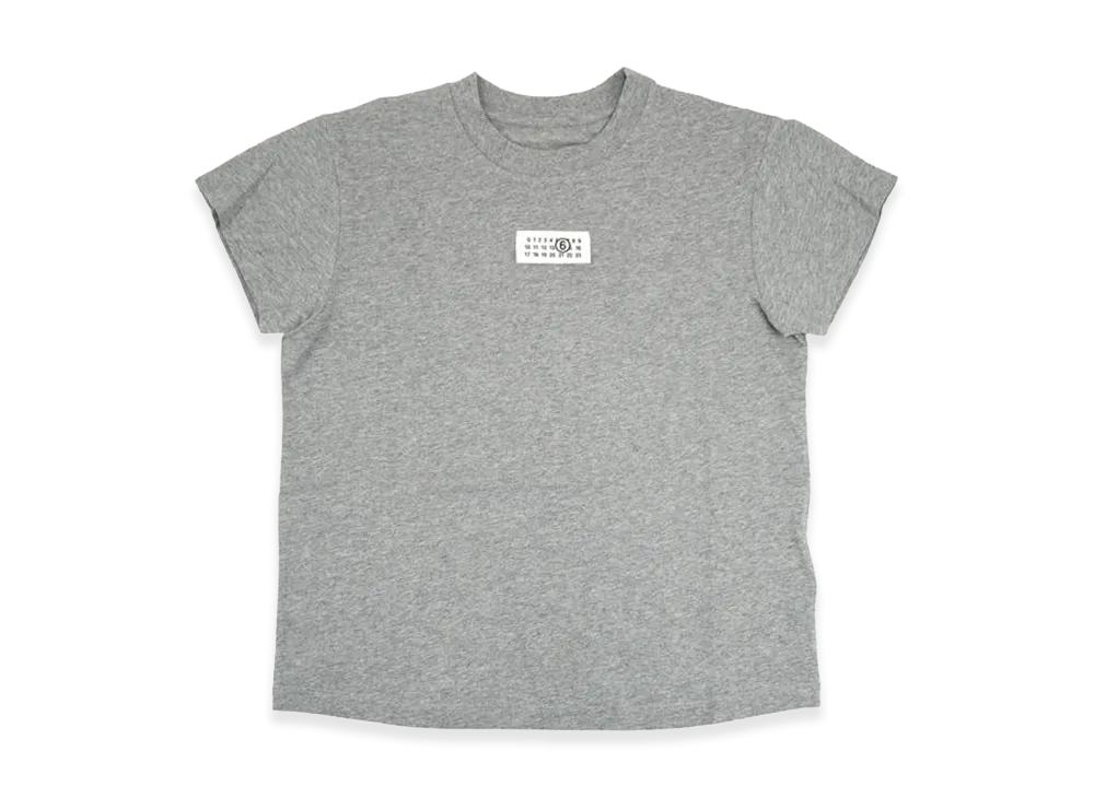 MM6 Maison Margiela Women's Numeric Logo Label T-Shirt "Gray"