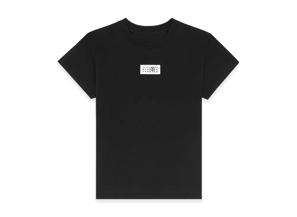 MM6 Maison Margiela Women's Numeric Cotton Jersey T-Shirt "Black"
